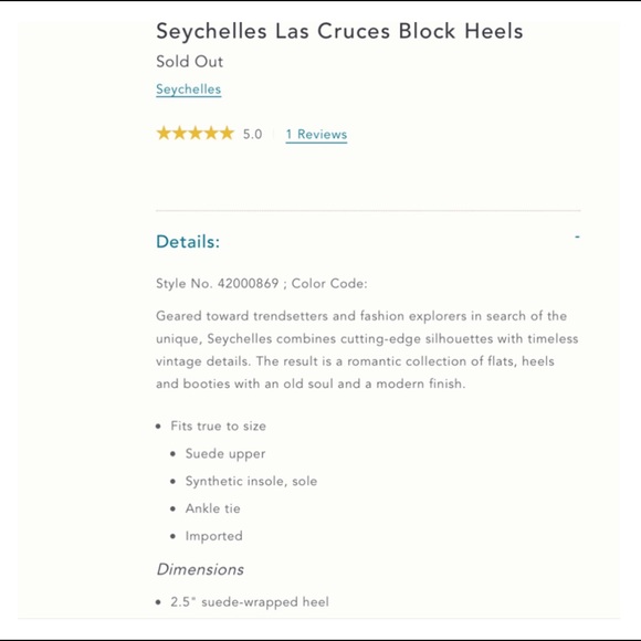 🛍LAST ONE🛍 Anthro Seychelles Las Cruces Heel. - Picture 7 of 8